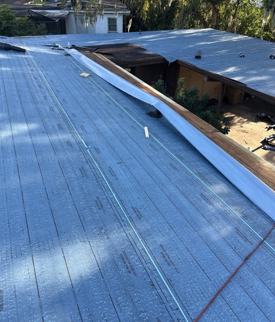 Flat-roof work in progress